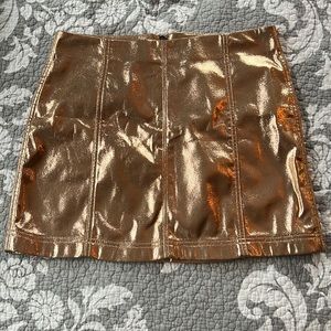 Wild Fable Gold Mid Rise Mini Skirt